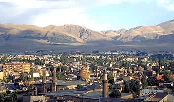 The plateau region of Turkey and the city of Erzurum.